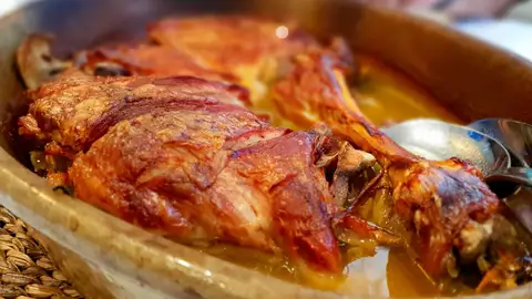 Imagen de archivo de un plato de carne Imagen de archivo de un plato de carne