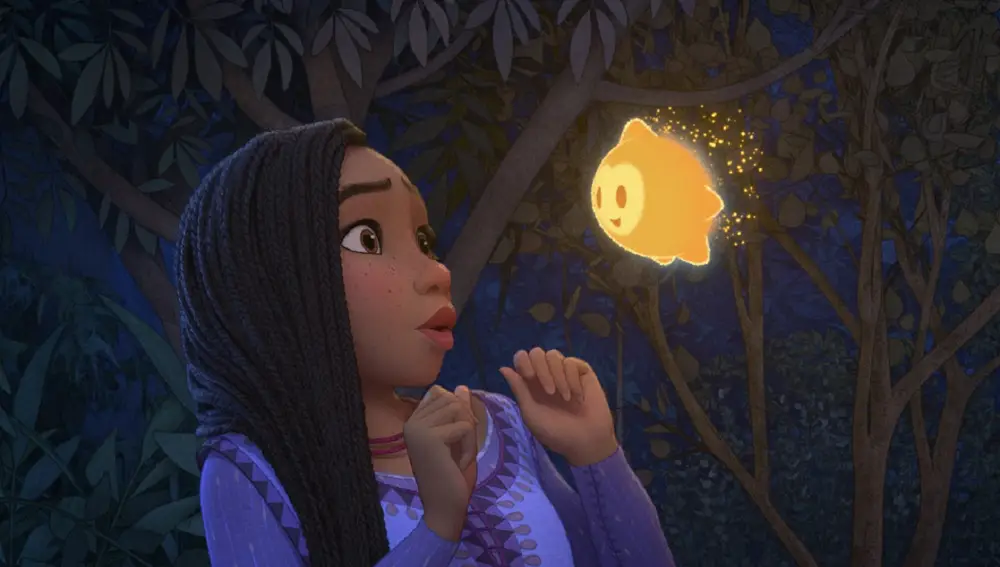 Asha y la estrella en Wish: El Poder de los Deseos en Disney
