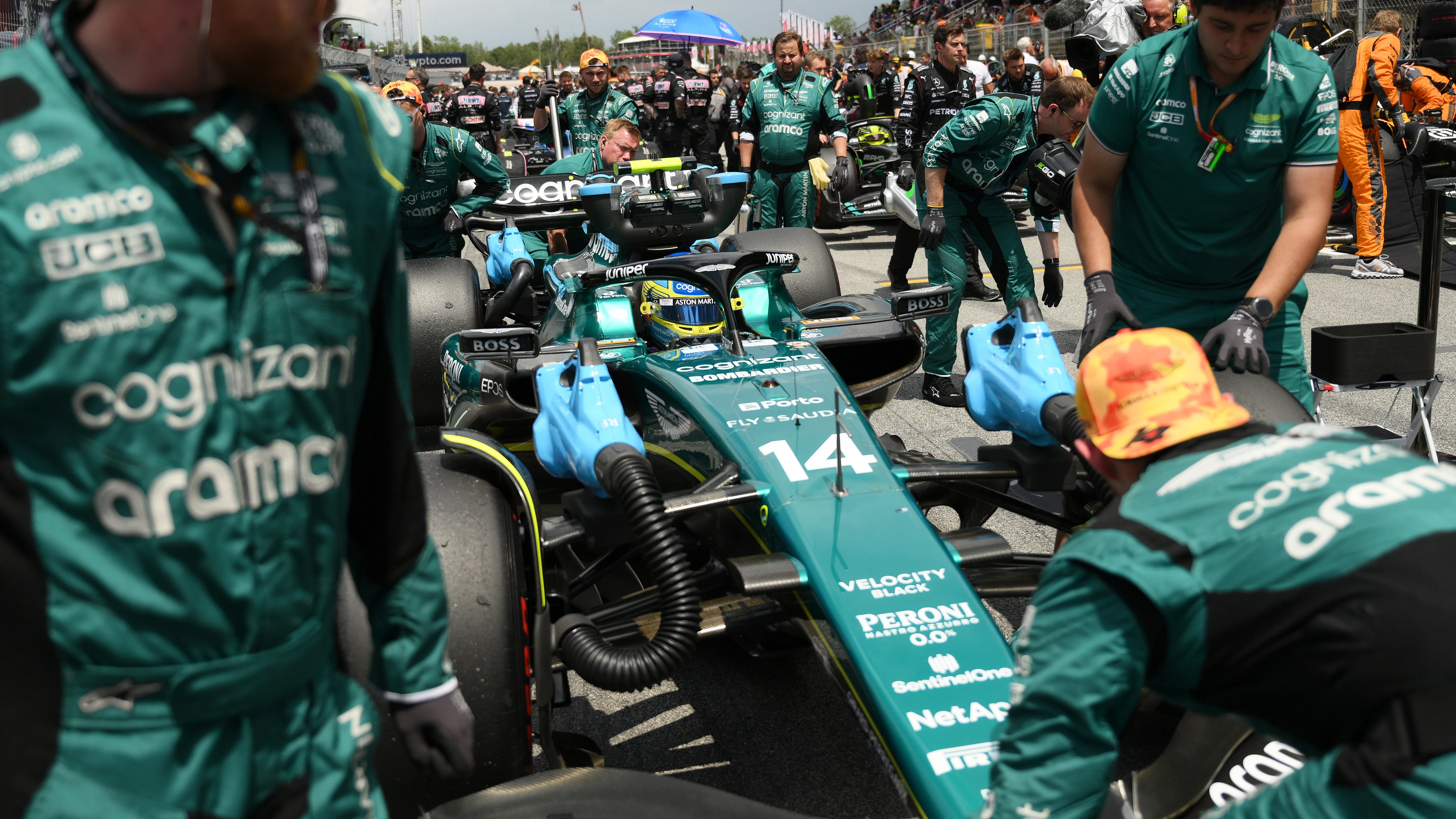 El Aston Martin de Fernando Alonso en el GP de España 2023 El Aston Martin de Fernando Alonso en el GP de España 2023
