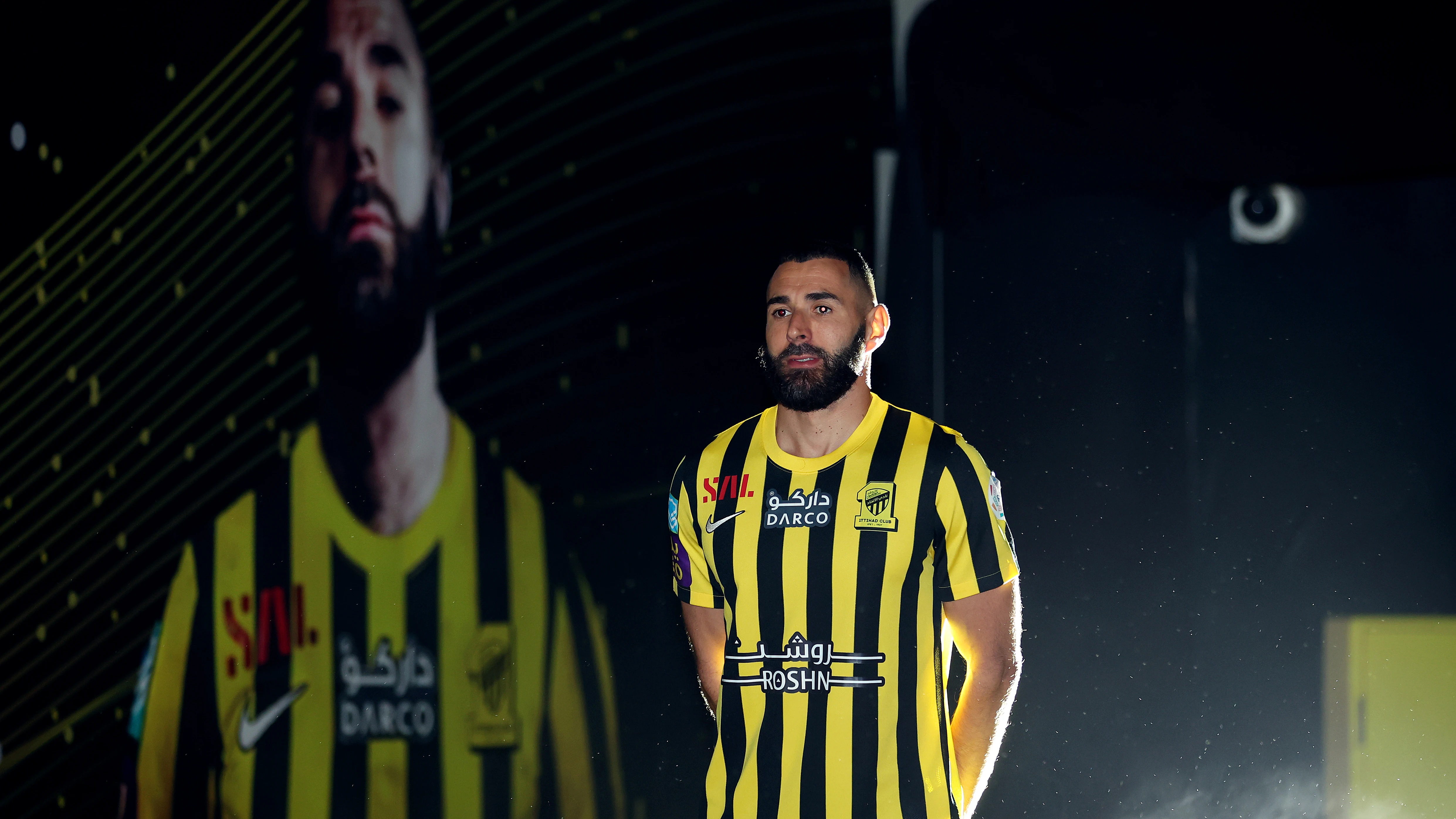 Karim Benzema en su presentación con el Al-Ittihad Karim Benzema en su presentación con el Al-Ittihad