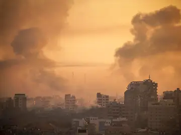 Gaza tras un ataque aéreo Gaza tras un ataque aéreo