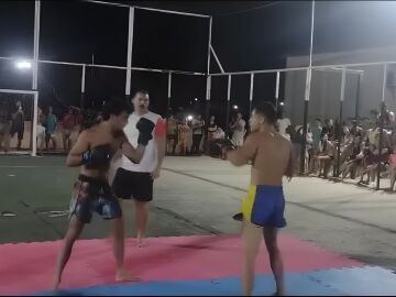 Imagen del combate de boxeo 