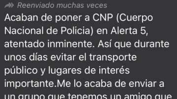 "Alarma inminente de atentado en BCN, Madrid, Alicante y Valencia"