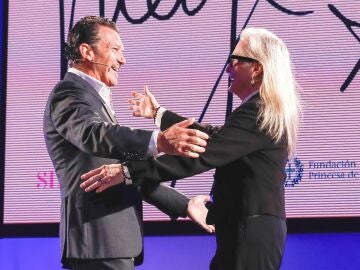 Meryl Streep y Antonio Banderas en el evento del Premio Princesa de Asturias