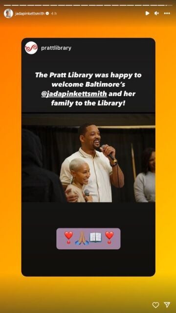Will Smith aparece abrazado a Jada Pinkett en una biblioteca en Baltimore