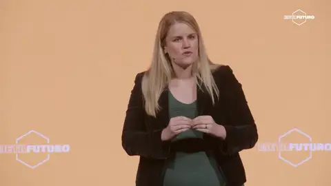 Frances Haugen, en la jornada de 'Metafuturo', organizado por Atresmedia Antena 3 Noticias
