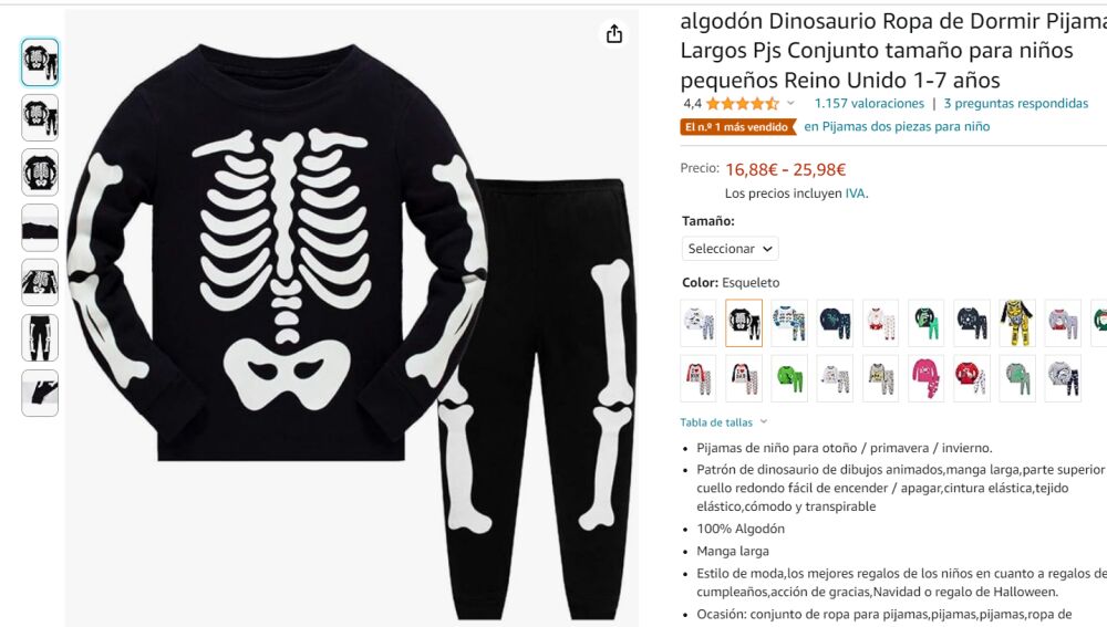 Pijamas de discount esqueletos para niños