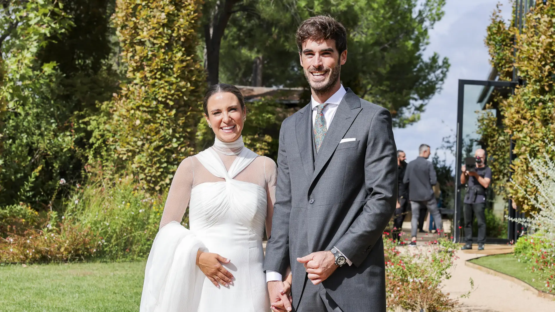 Marta Pombo y Luis Zamalloa durante su boda