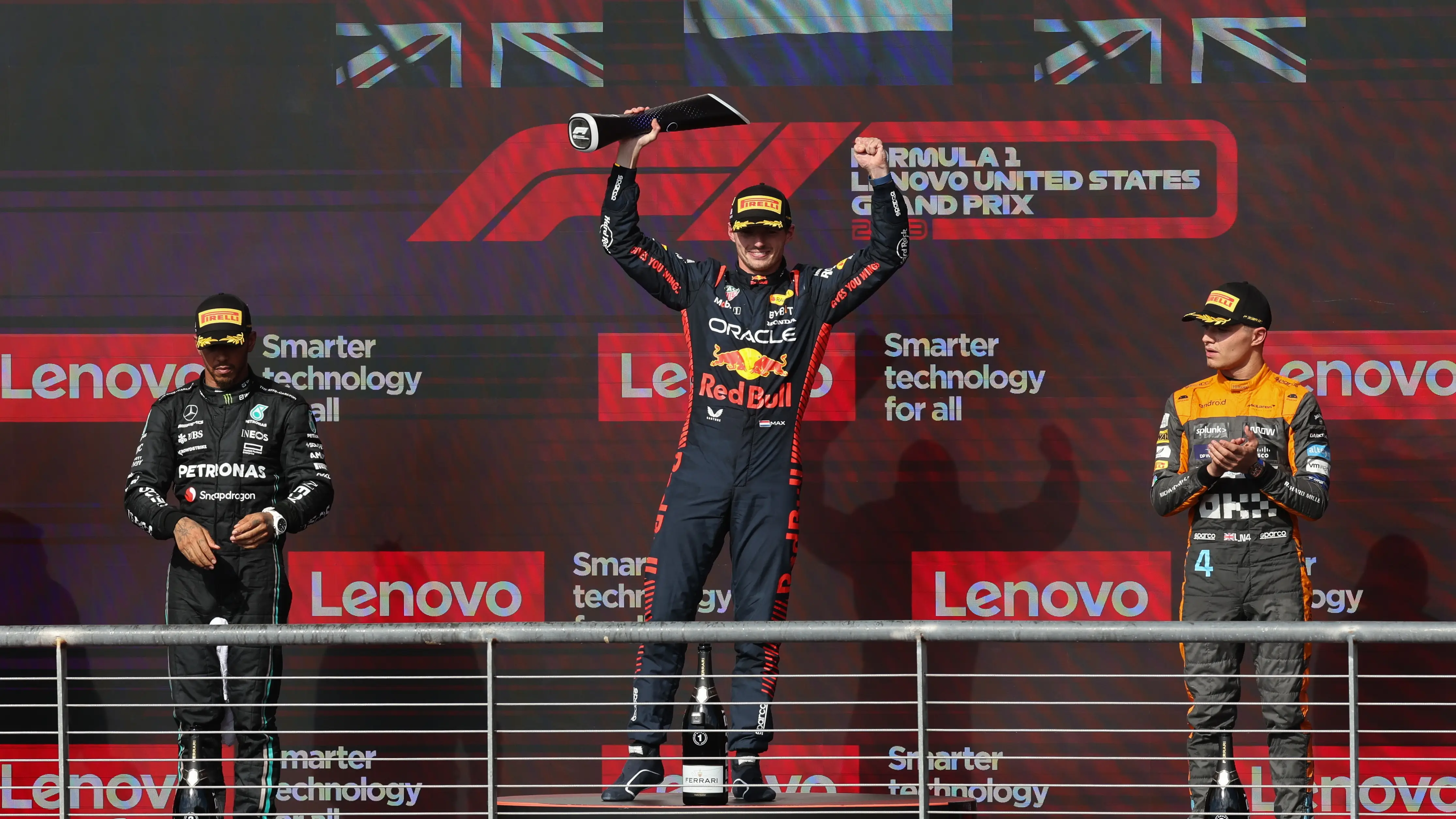 El podio del GP de Austin 2023 El podio del GP de Austin 2023