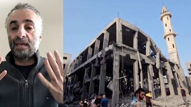 Un educador social con toda su familia en Gaza: 