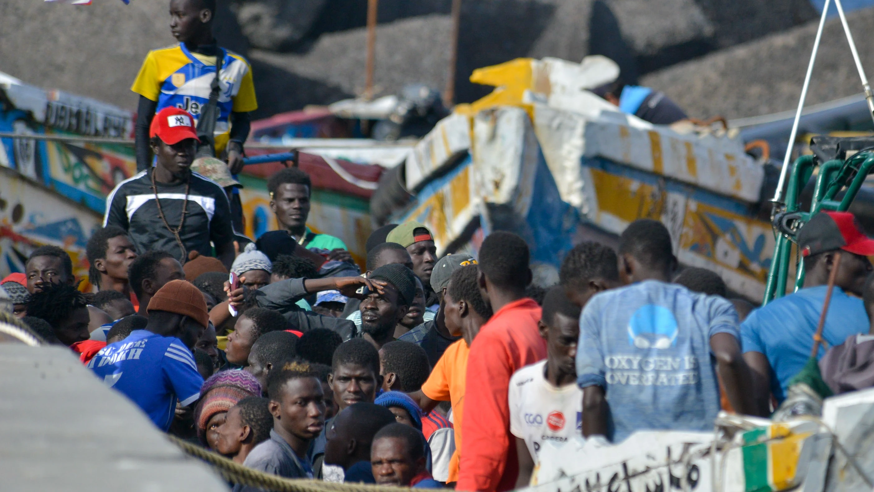 Migrantes recién llegados a Canarias Migrantes recién llegados a Canarias