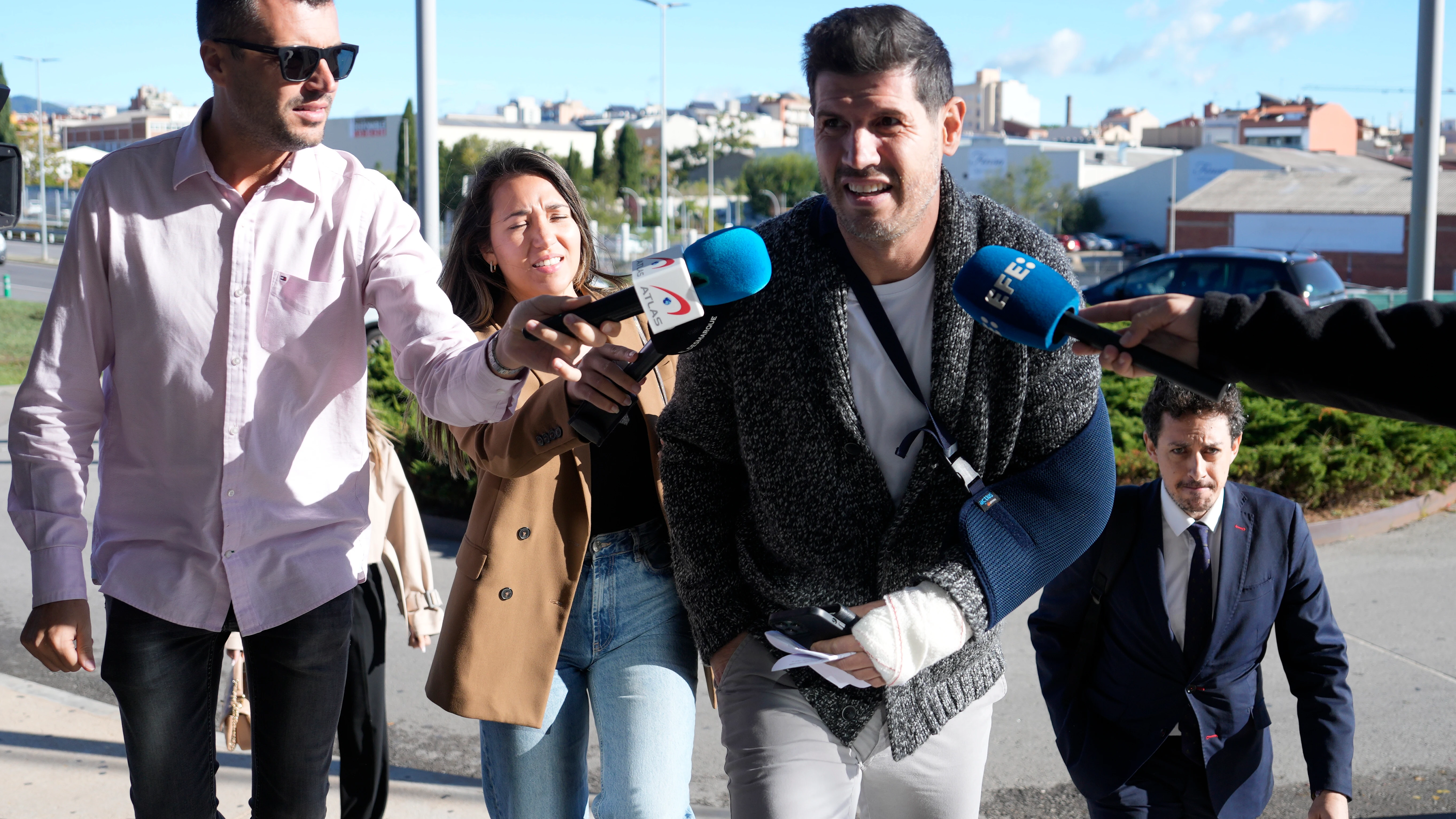 Albert Luque, a su llegada a los juzgados de Terrassa