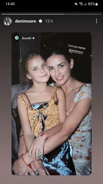 Tallulah Willis de pequeña junto a su madre Demi Moore Tallulah Willis de pequeña junto a su madre Demi Moore