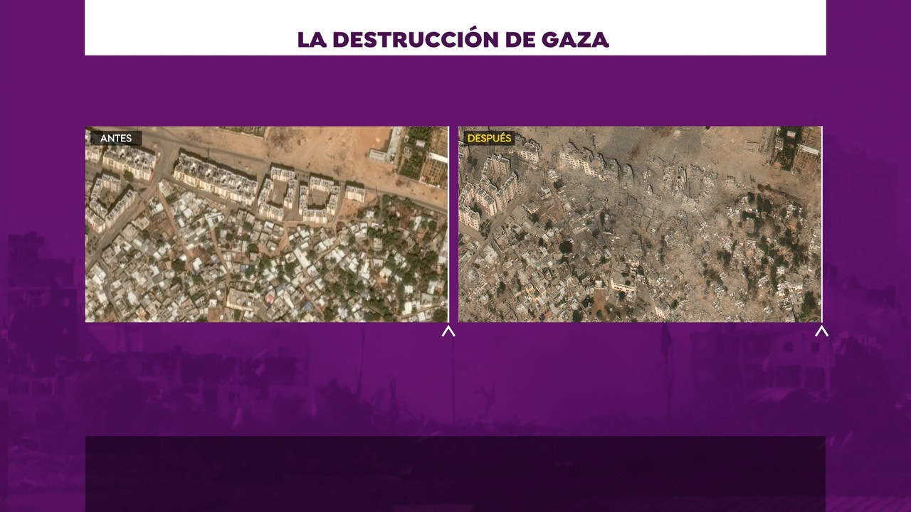 The image of the destruction in Gaza: before and after the bombings of ...
