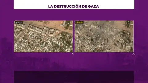 La destrucción en Gaza por los bombardeos La destrucción en Gaza por los bombardeos