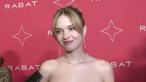 Stella del Carmen Banderas habla con la prensa en la fiesta de Rabat en Madrid Stella del Carmen Banderas habla con la prensa en la fiesta de Rabat en Madrid