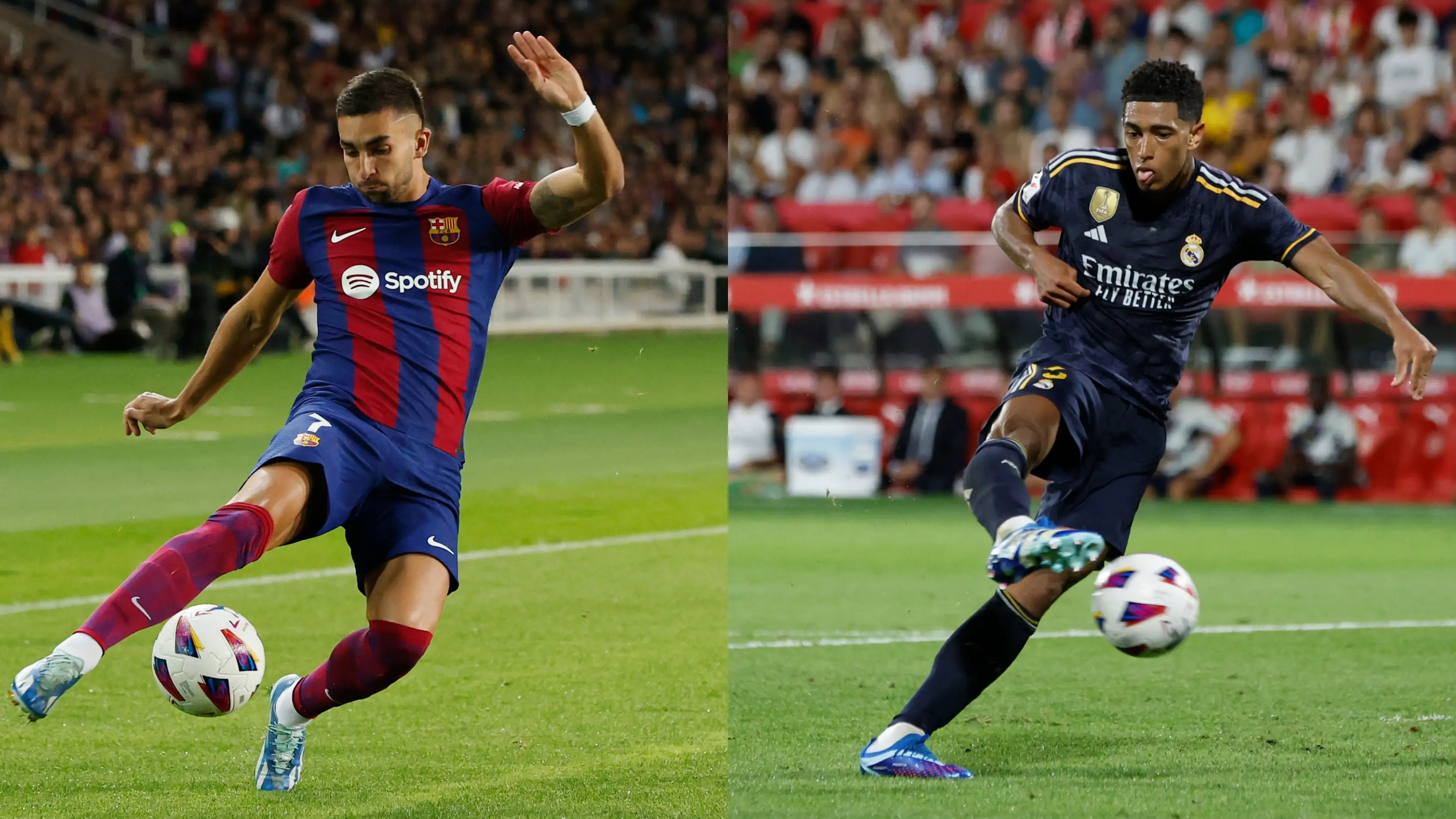Ferran Torres y Jude Bellingham disparan a puerta