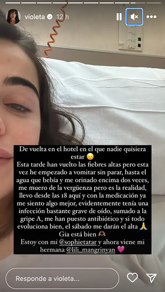 Violeta Mangriñán habla de su estado de salud