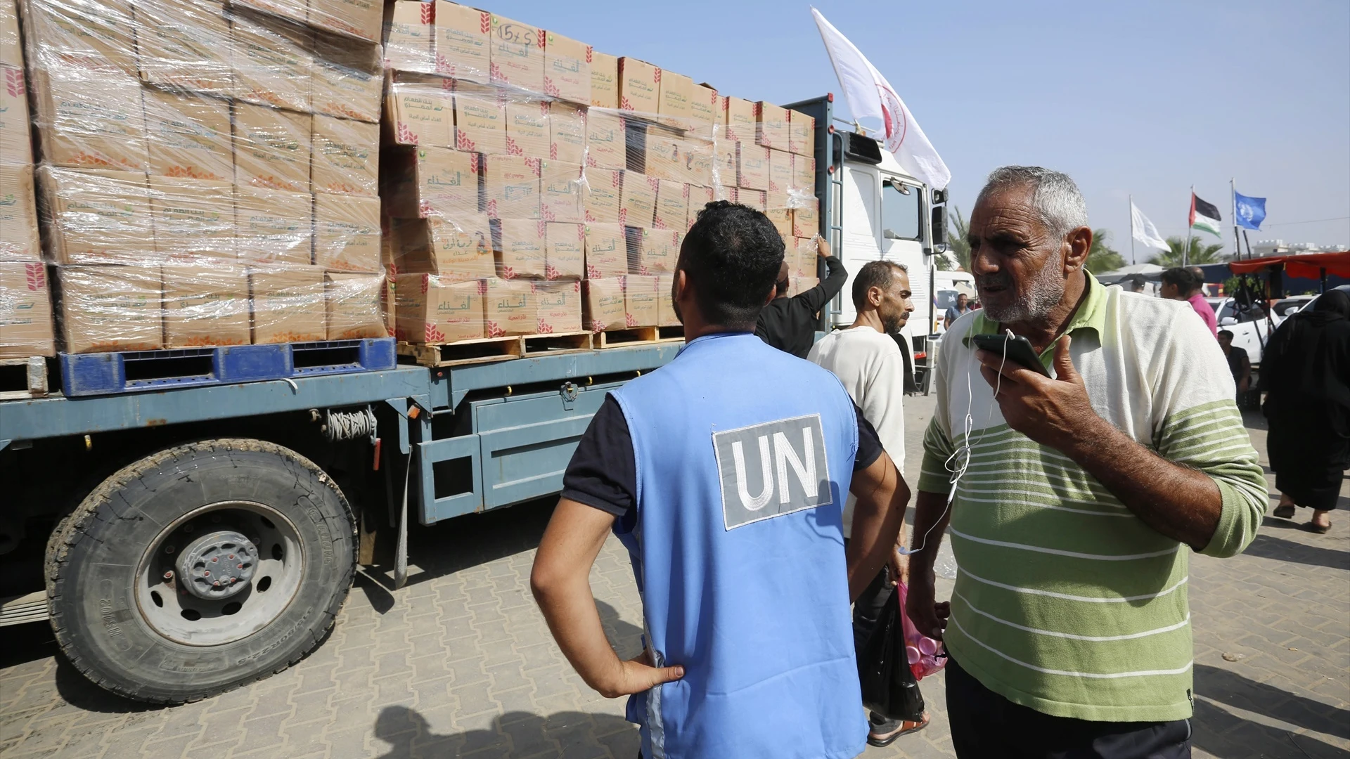 Camiones de la UNRWA