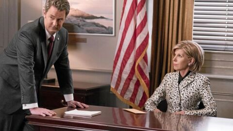 Matthew Perry con Christine Baranski en The Good Fight