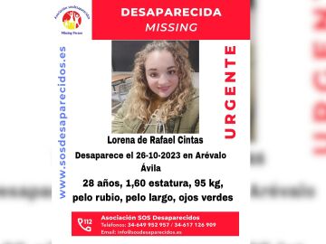 Imagen de la joven de 28 años desaparecida en Ávila