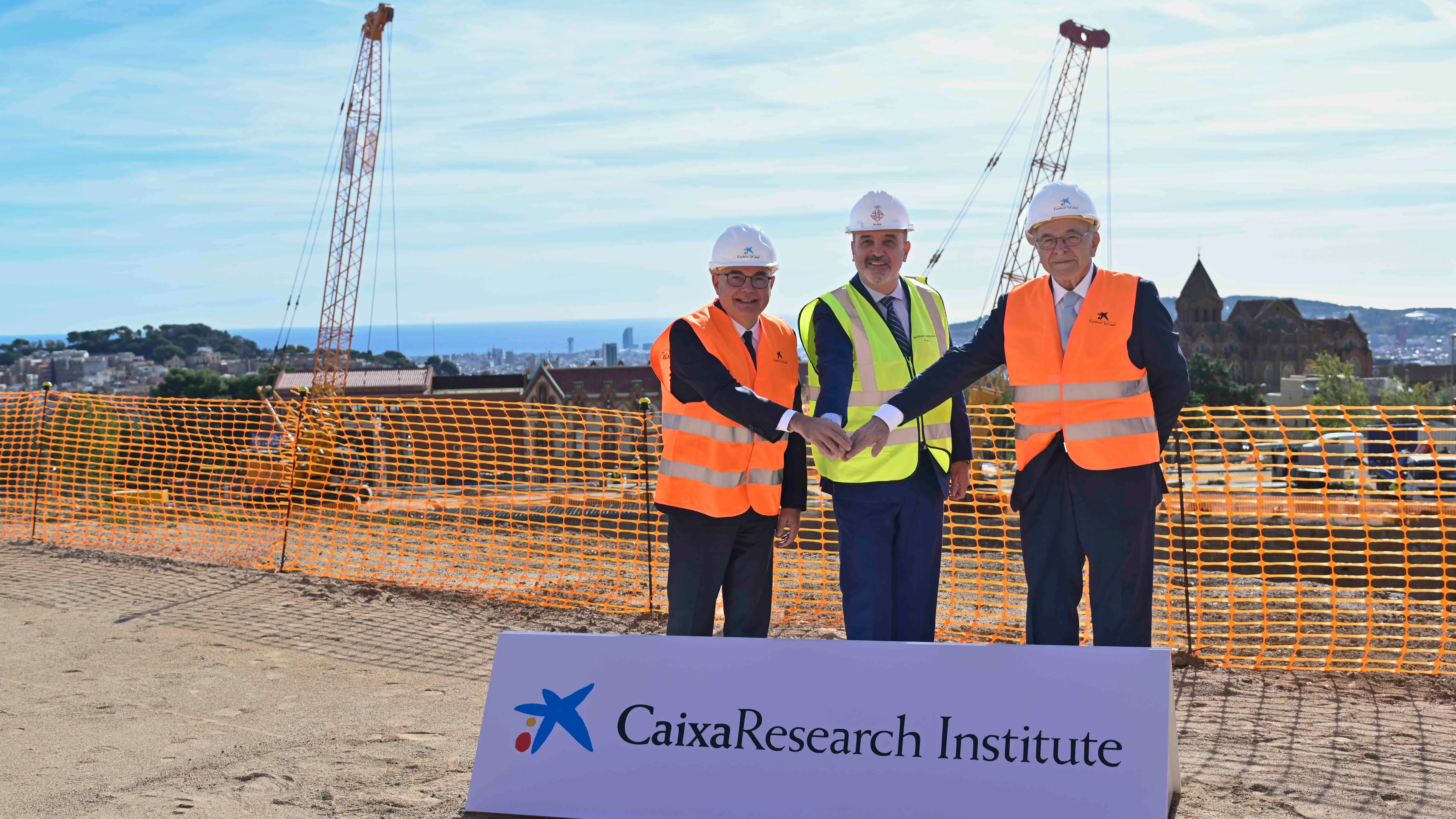 Primera piedra del Caixa Research Institute Primera piedra del Caixa Research Institute