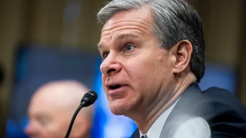 El director del FBI, Christopher Wray, El director del FBI, Christopher Wray,