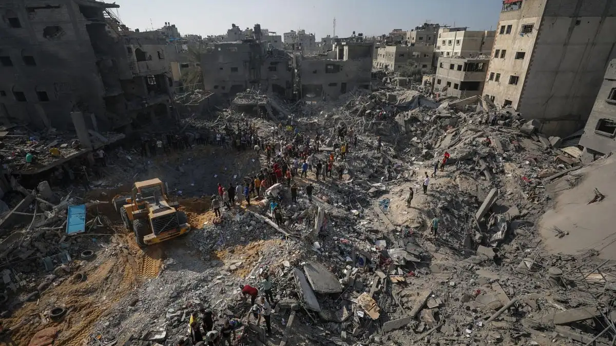 Campo de refugiados de Jabalia tras el bombardeo El campo de refugiados de Jabalia, tras sufrir un bombardeo israelí.