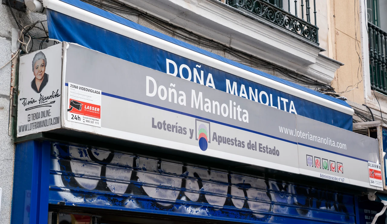 Administración de lotería Doña Manolita, en Madrid.