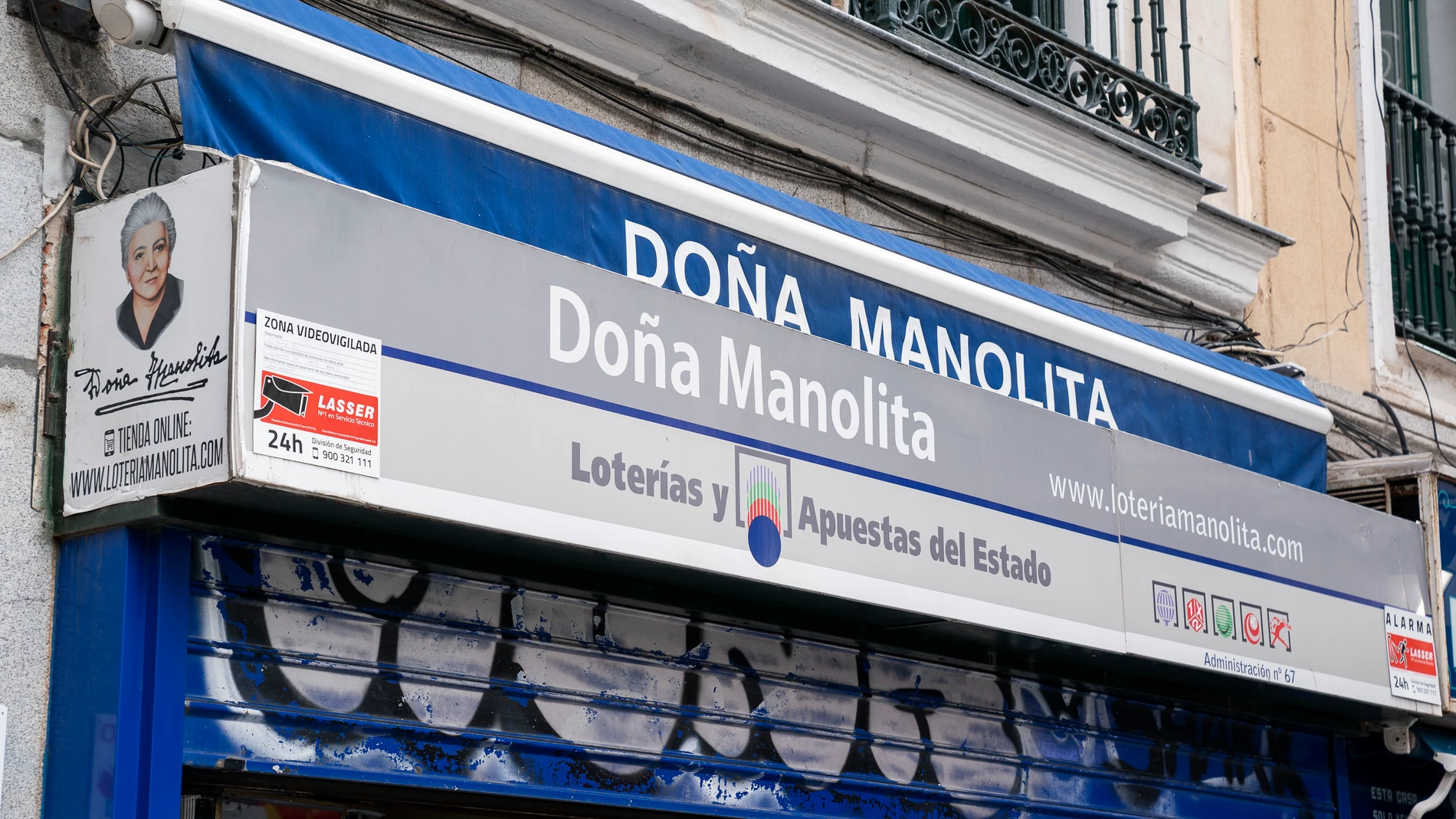 Administración de lotería Doña Manolita, en Madrid.