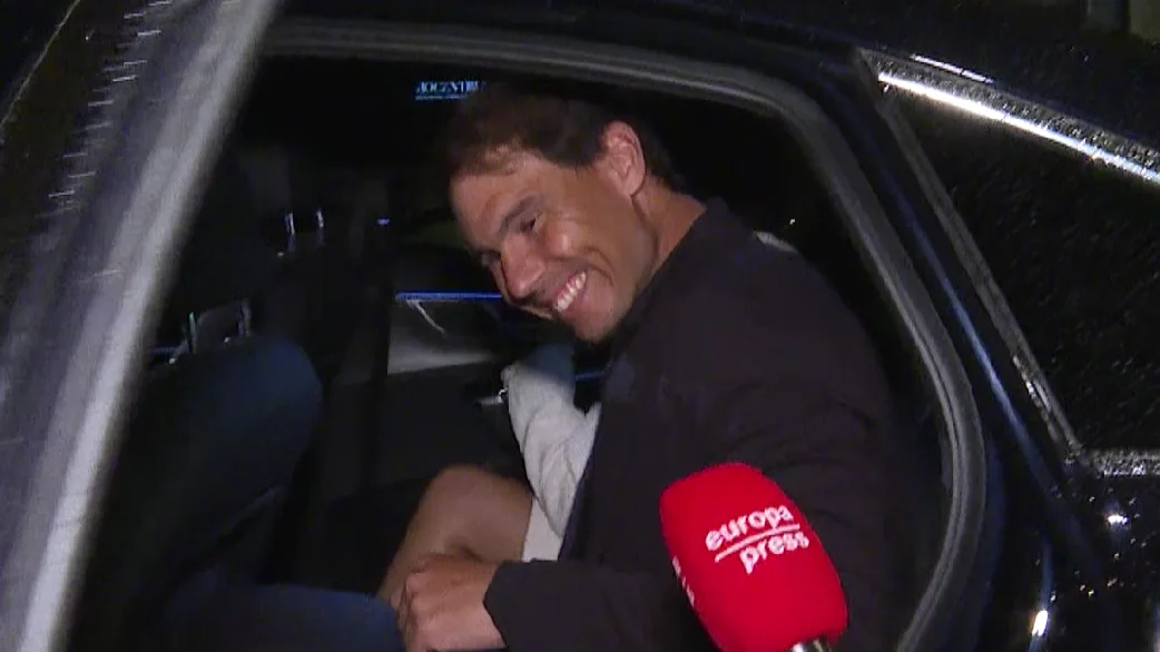 Rafa Nadal atendiendo a los medios
