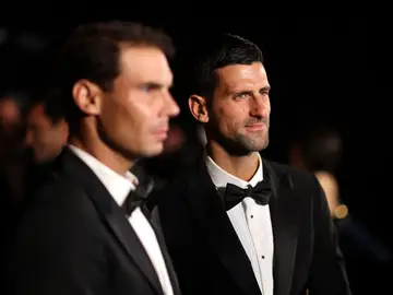 Novak Djokovic y Rafa Nadal en la Laver Cup 2022 Novak Djokovic y Rafa Nadal en la Laver Cup 2022