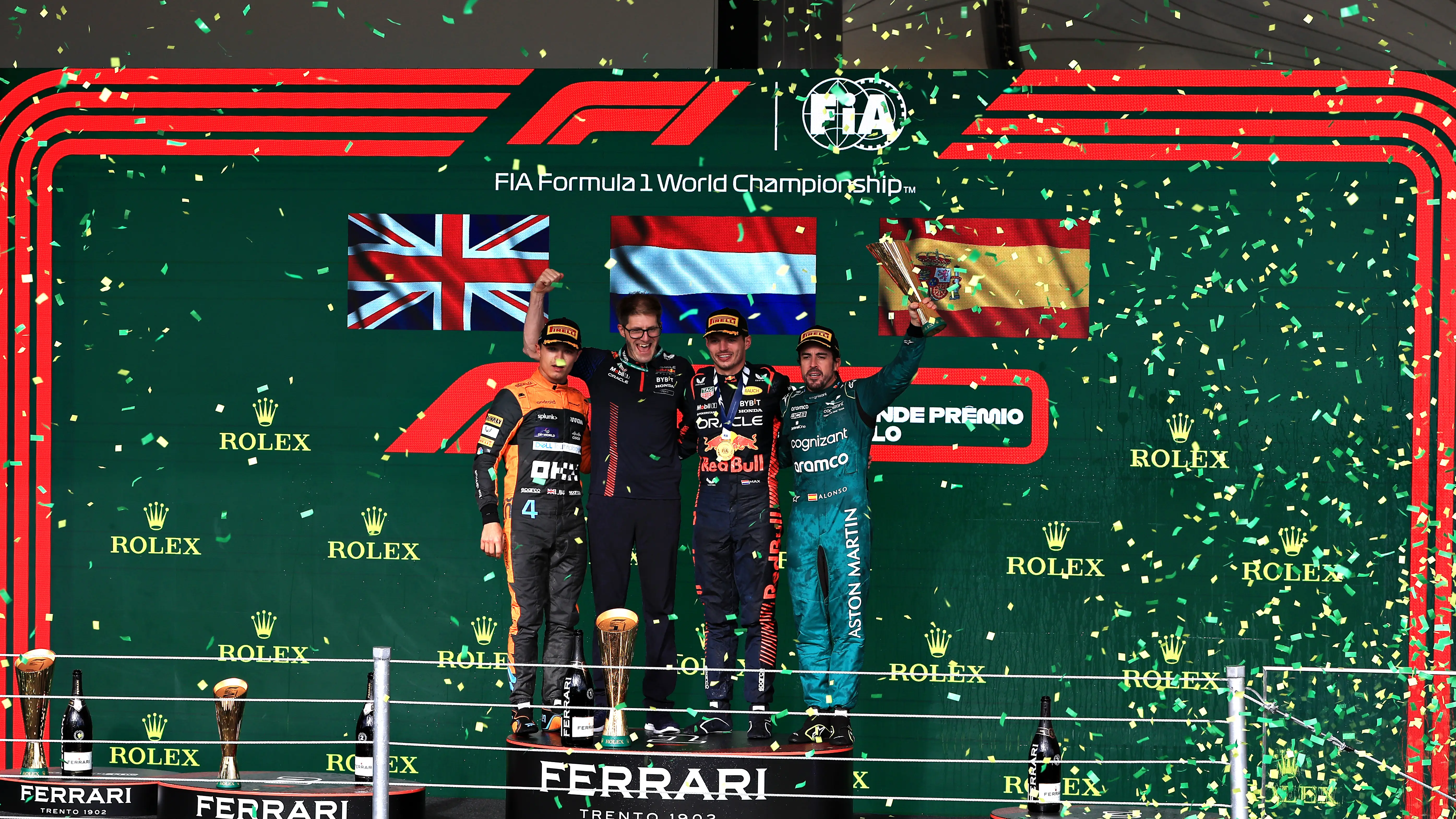 El podio del GP de Brasil 2023 El podio del GP de Brasil 2023