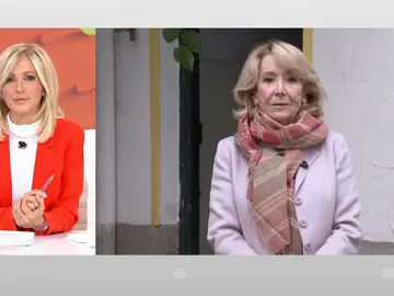 Esperanza Aguirre en Espejo Público. Esperanza Aguirre en Espejo Público.