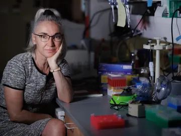 Imagen de la biofísica Eva Nogales, desde su laboratorio en la Universidad de California Imagen de la biofísica Eva Nogales, desde su laboratorio en la Universidad de California