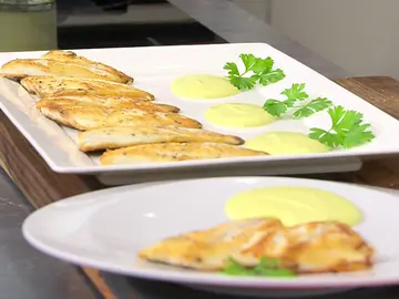 Dorada a la plancha con mahonesa de aguacate Dorada a la plancha con mahonesa de aguacate