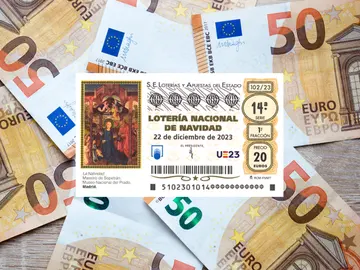 Dinero premios Lotería Navidad Dinero premios Lotería Navidad