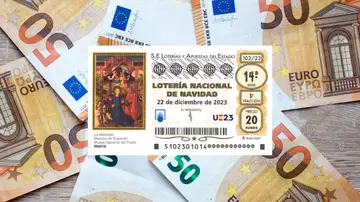 Dinero premios Lotería Navidad Dinero premios Lotería Navidad