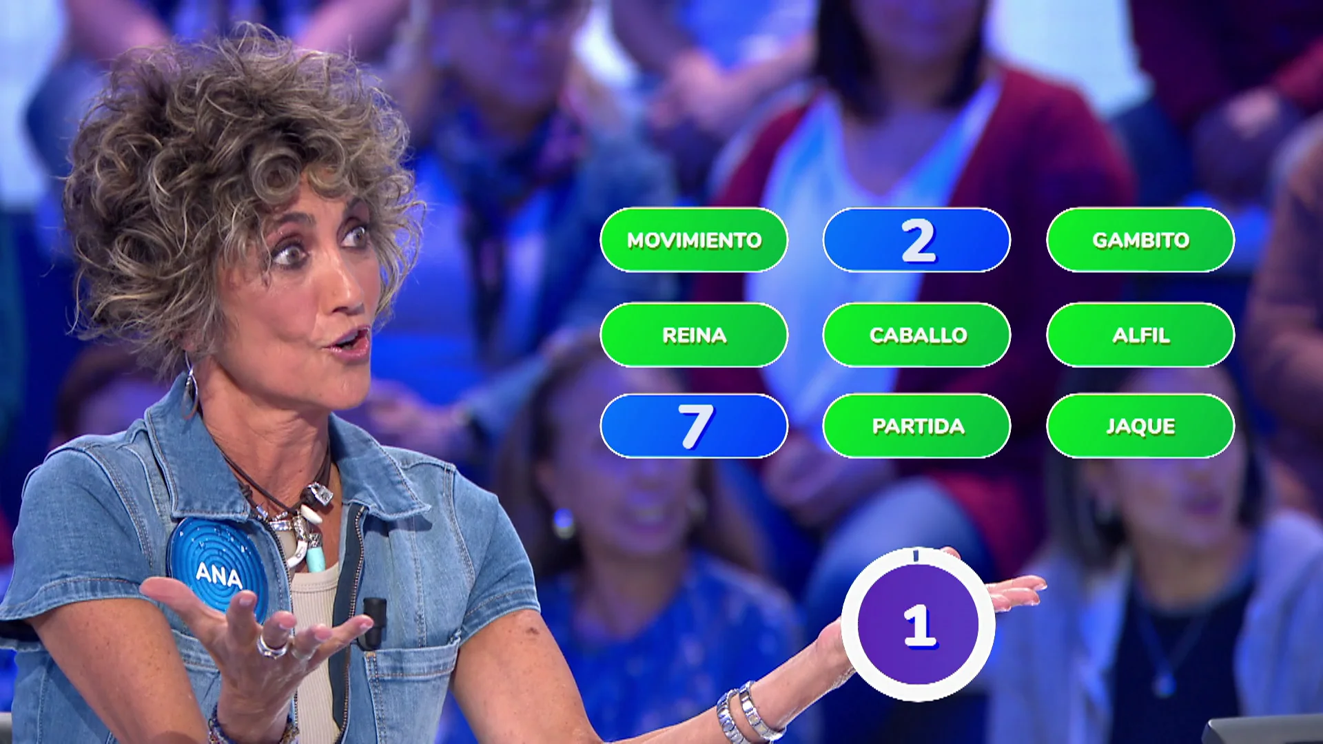 Ana García Lozano amaga con abandonar el plató tras sufrir un jaque mate en Pasapalabra Ana García Lozano amaga con abandonar el plató tras sufrir un jaque mate en Pasapalabra