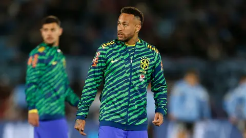 Neymar, en un partido con Brasil