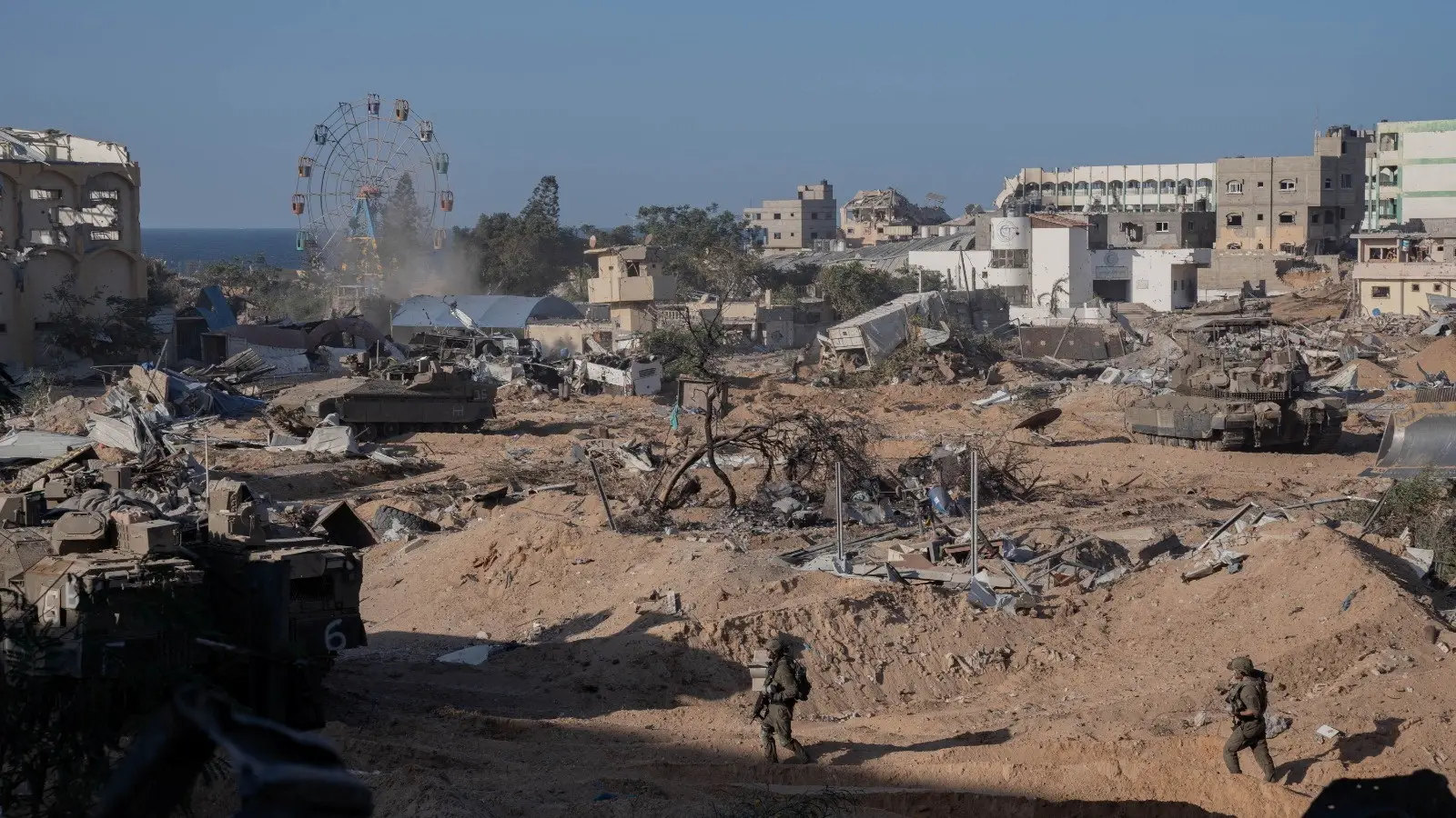 Soldados israelíes en la Franja de Gaza Soldados israelíes en la Franja de Gaza