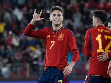 Riquelme, en una foto de archivo en un partido con la selección española sub'21 Riquelme, en una foto de archivo en un partido con la selección española sub'21