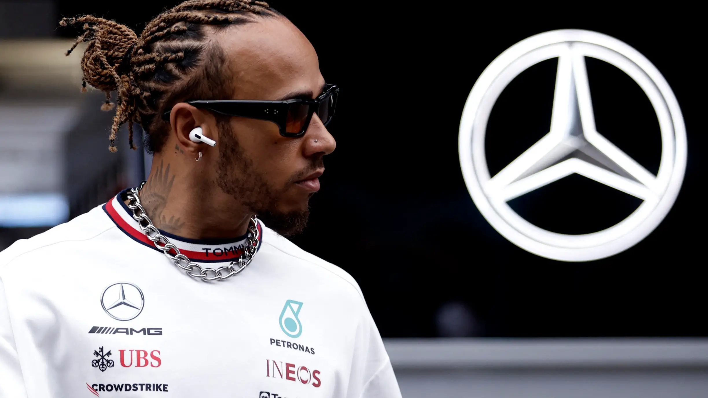 Lewis Hamilton, en el trazado de Interlagos Lewis Hamilton, en el trazado de Interlagos