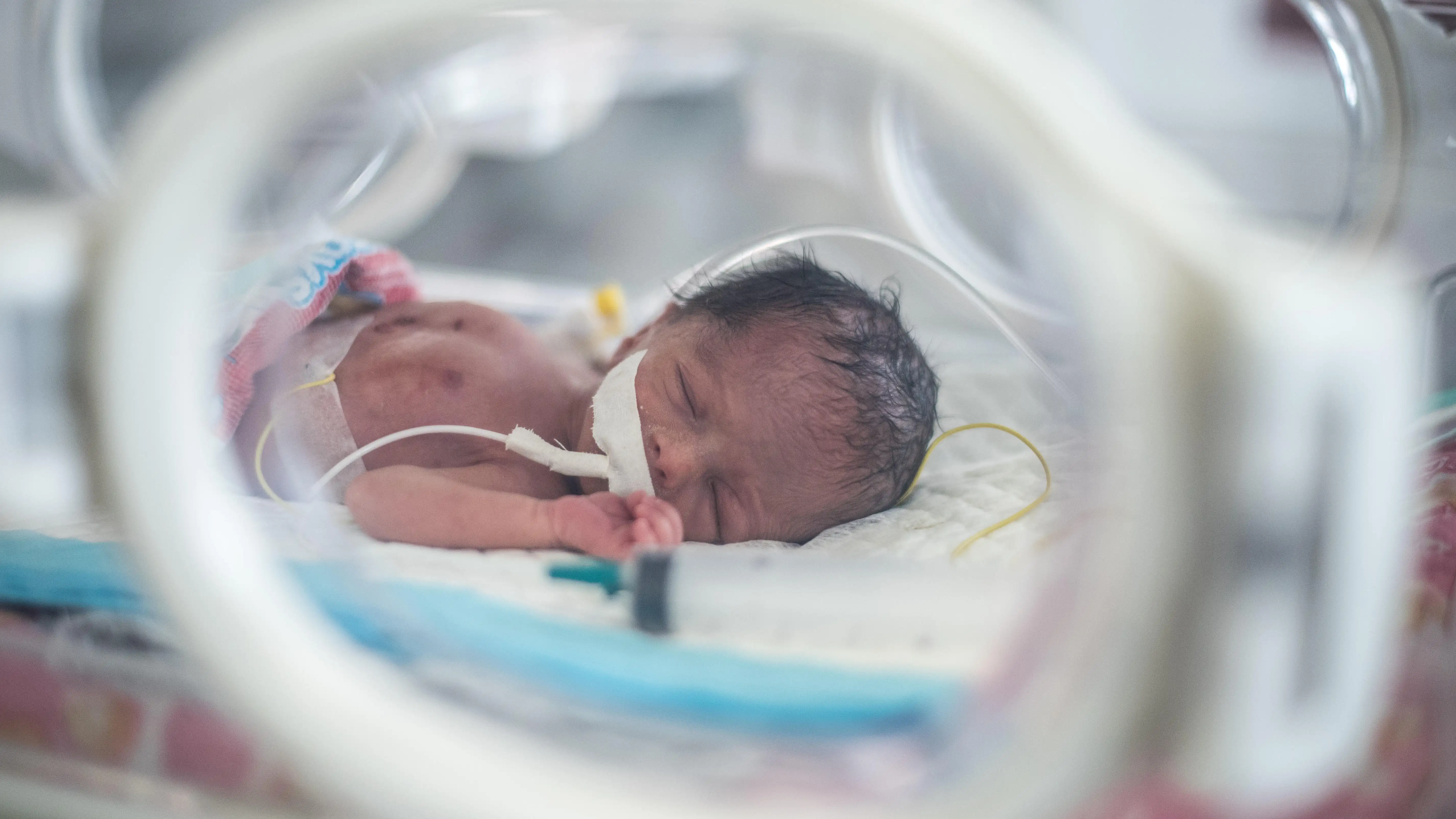 El departamento de cuidados intensivos neonatales del hospital Al-Shifa, en la ciudad de Gaza, atiende a cientos de reci&eacute;n nacidos, dependiendo totalmente de m&aacute;quinas el&eacute;ctricas.