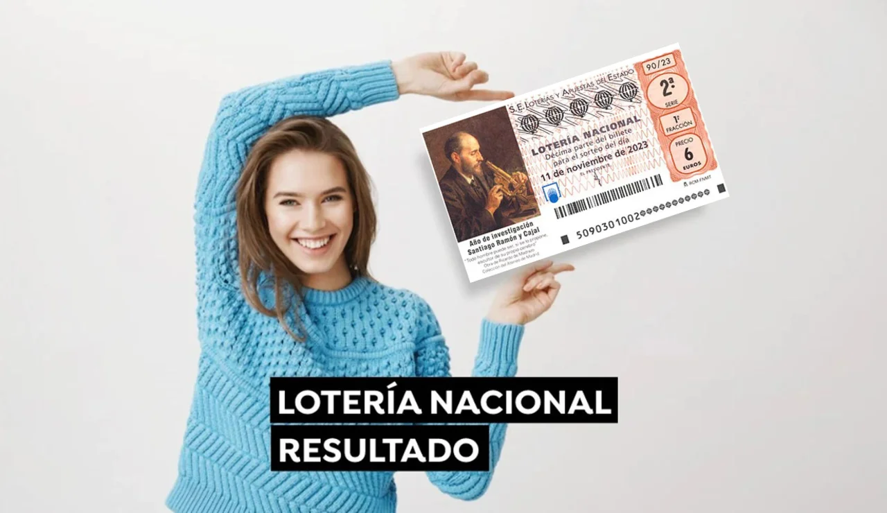 Lotería Nacional: Resultado del sorteo de hoy sábado 11 de noviembre de 2023