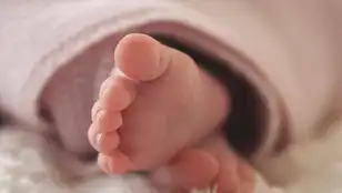 Imagen de archivo del pie de un bebé