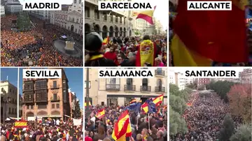 Manifestaciones por España contra la amnistía
