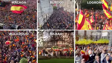 Manifestaciones en las capitales españolas