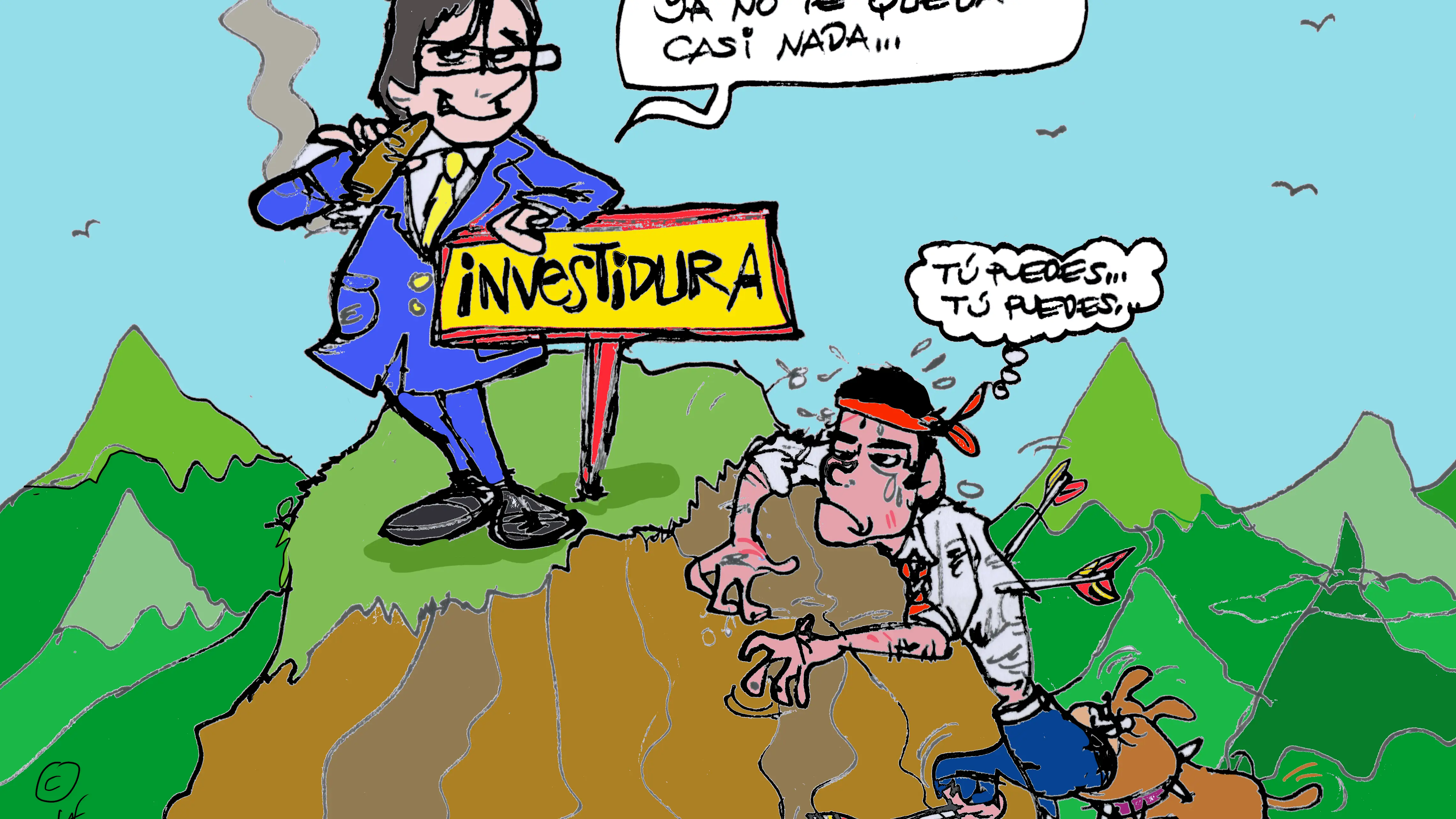 Los pactos de investidura de Pedro S&aacute;nchez, en la vi&ntilde;eta gr&aacute;fica