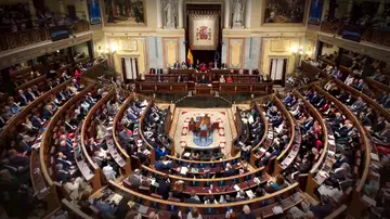 Congreso de los Diputados en la primera sesión del debate de investidura de Pedro Sánchez